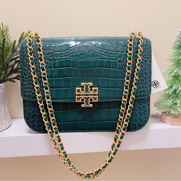 Tory Burch Handbags - NWT Tory Burch Britten Embossed medium adjustable shoulder bag